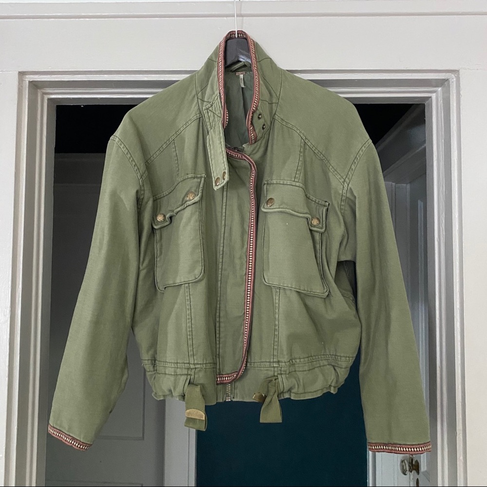 Free People green army jacket - size xs